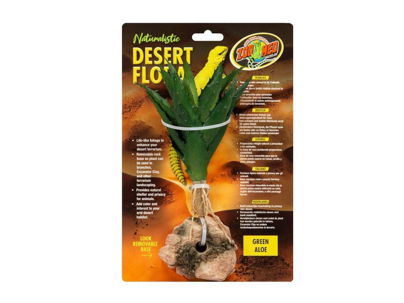 Zoo Med Desert Flora Plant Green Aloe, 1ea/One Size reptile supplies Zoo Med