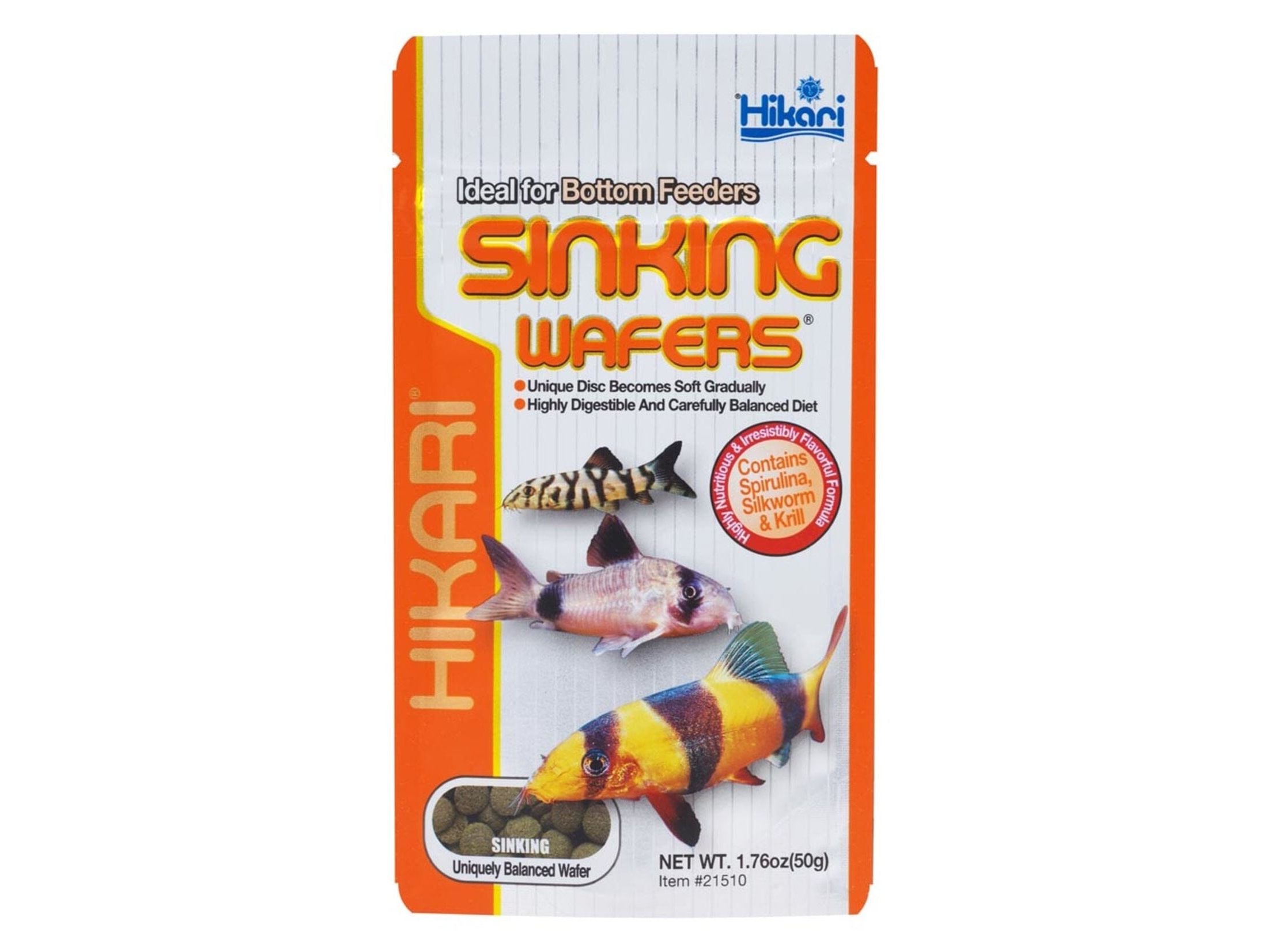 Hikari Sinking Wafers Rapidly Sinking Wafer Fish Food 1.76 oz Aquatic Diet Hikari
