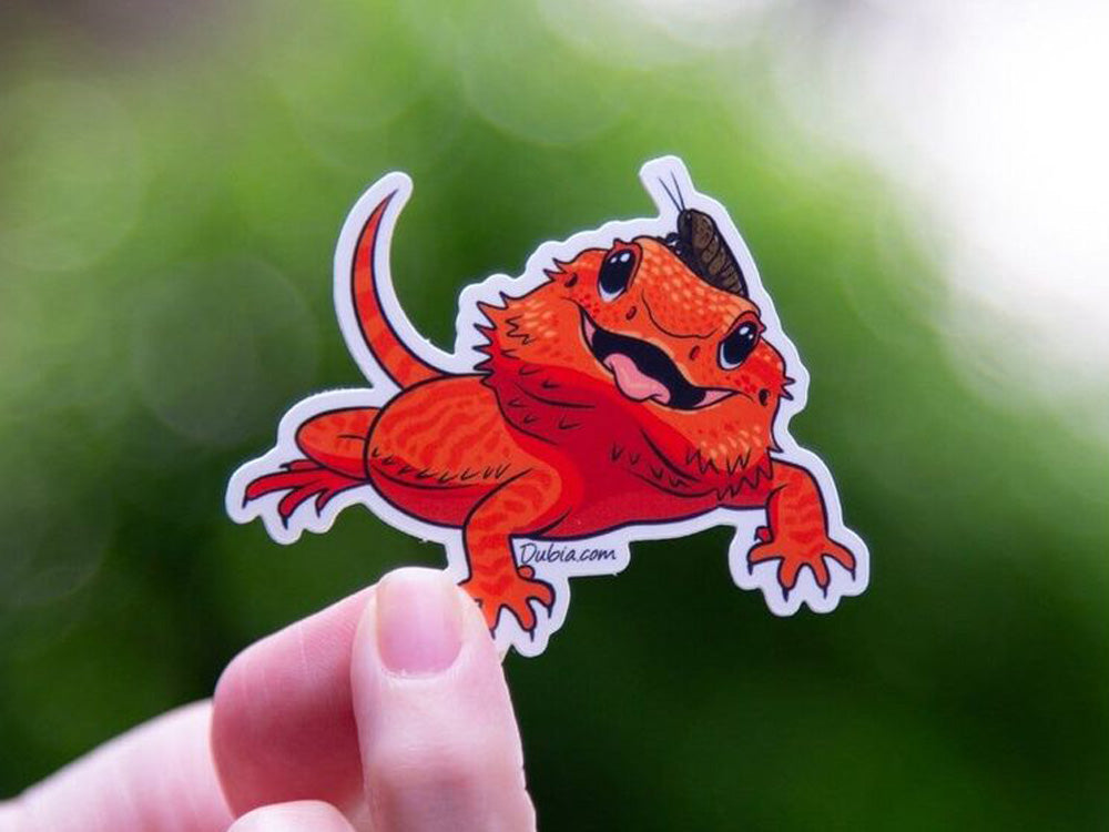 Red Beardie Open Mouth Sticker