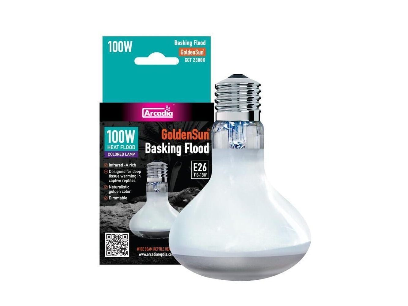 GoldenSun Basking Flood Heater 100 Watt Arcadia