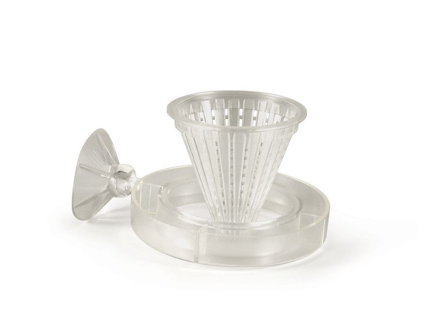 Lee's Aquarium & Pet Products 4-Way Cone Worm Fish Food Feeder Clear, 1ea