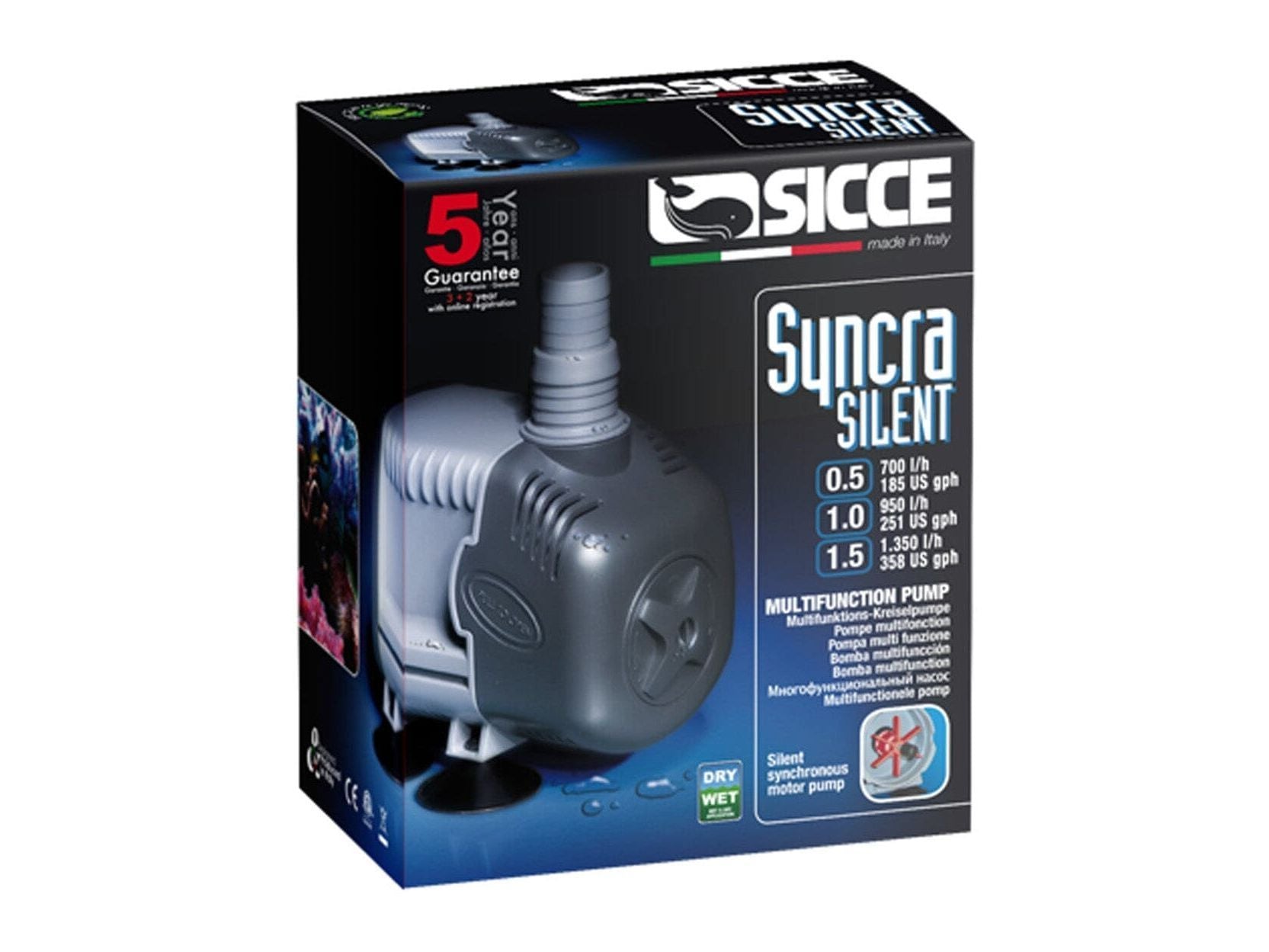 Sicce SYNCRA SILENT 1.0 Pump - 251 GPH 1ea Animals & Pet Supplies > Pet Supplies > Fish Supplies SICCE