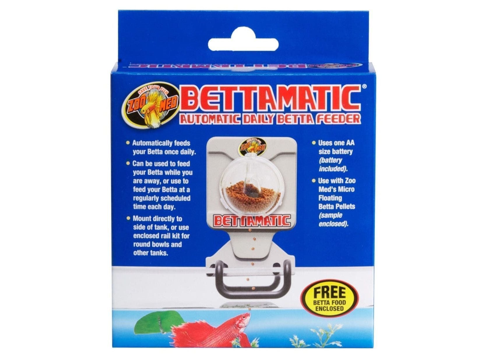 Zoo Med Bettamatic Automatic Daily Betta Fish Food Feeder White, 1ea Fish Supplies Zoo Med Aquatic