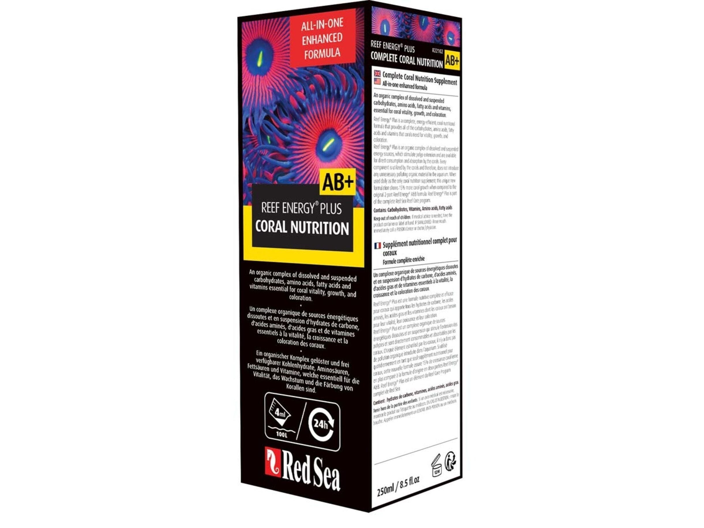 Red Sea Reef Energy Plus AB+ Coral Nutritional Supplement 1ea/8.45 fl oz Aquarium Additives Red Sea