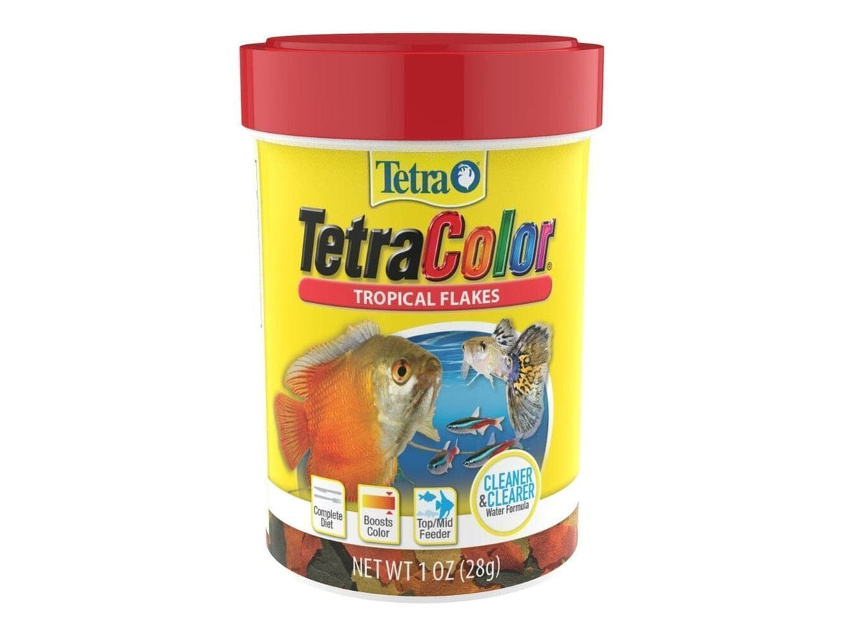 Tetra TetraColor Tropical Flakes Fish Food 1oz - Color Enhancing