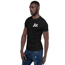 Load image into Gallery viewer, MorphMarket &quot;M&quot; and Logo Unisex T-Shirt with White Text
