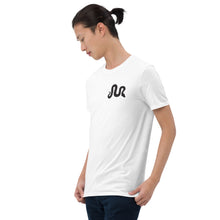 Load image into Gallery viewer, MorphMarket &quot;M&quot; and Logo Unisex T-Shirt with Black Text

