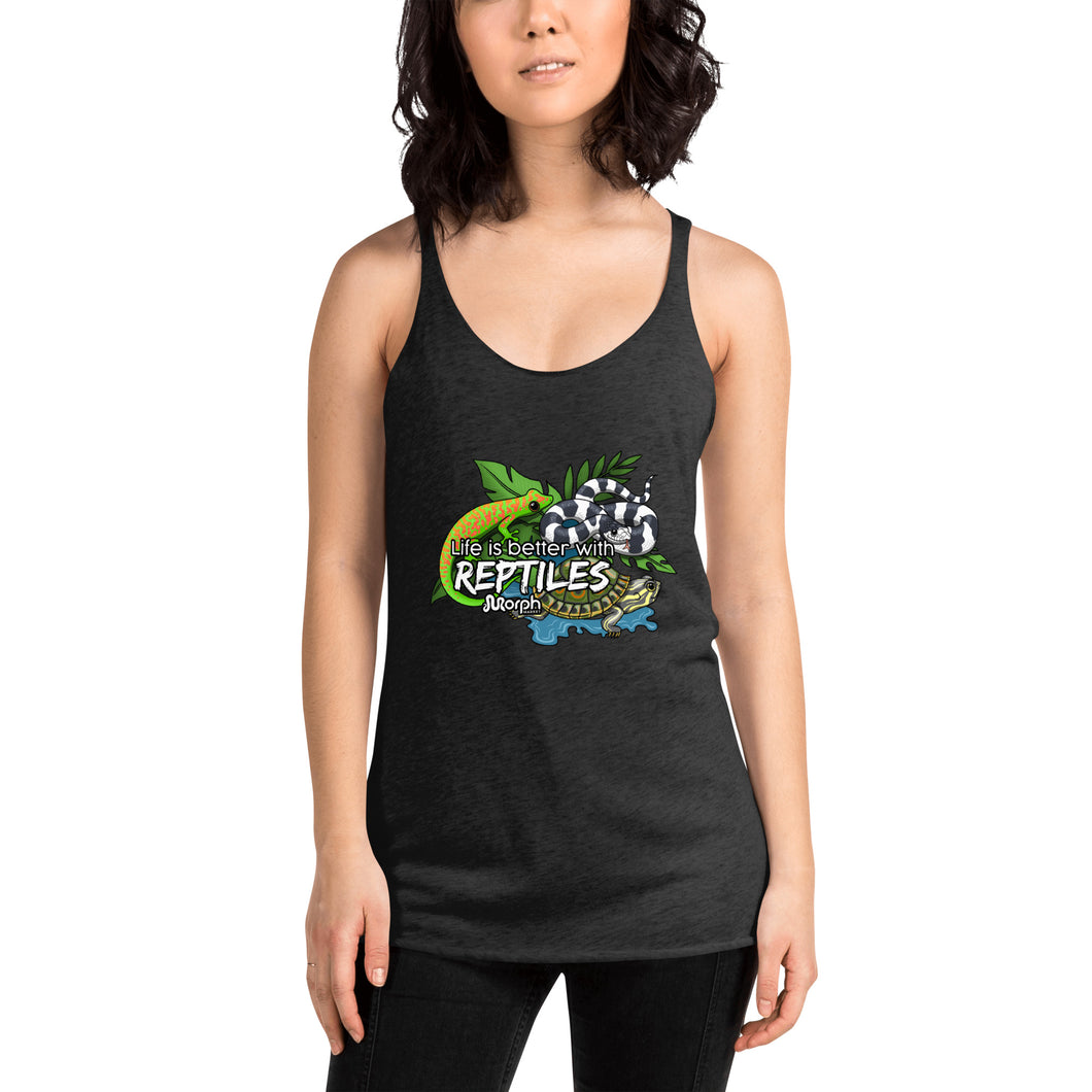 Life is Better with Reptiles Women's Racerback Tank