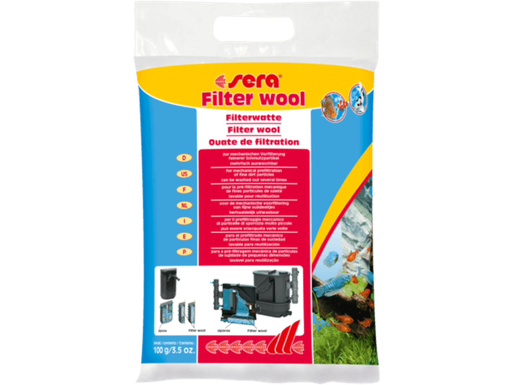 Sera Filter Wool 3.5oz Aquarium Cleaning Supplies Sera