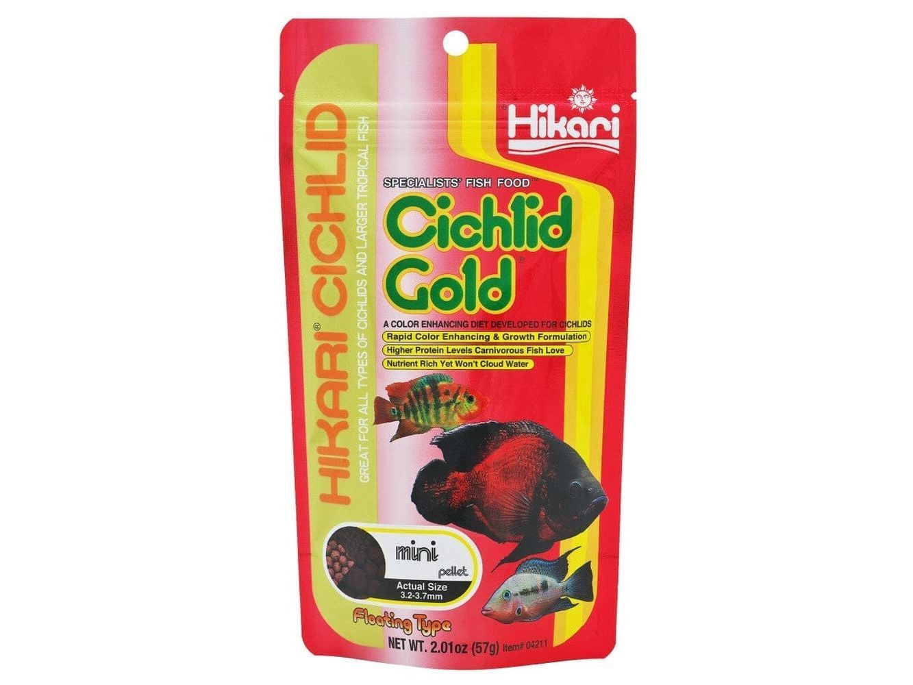 Hikari Cichlid Baby Gold Pellets Fish Food 2 oz Aquatic Diet Hikari