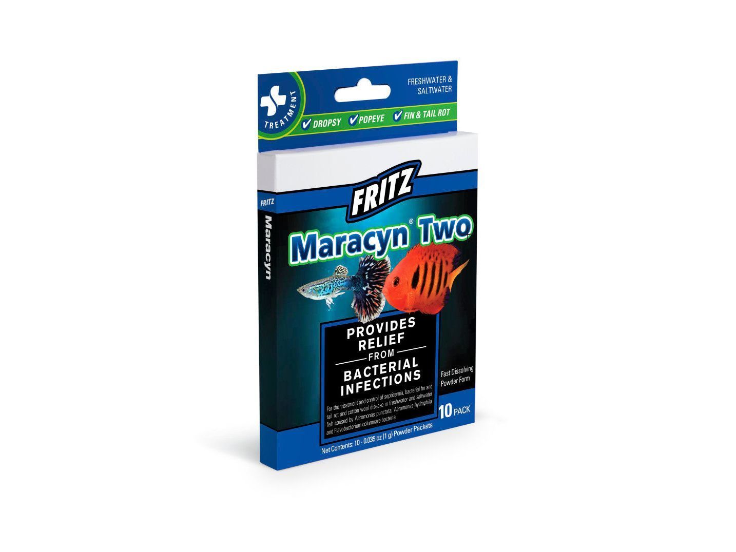 Fritz Maracyn Two Freshwater & Saltwater Treatment 1ea/10 ct