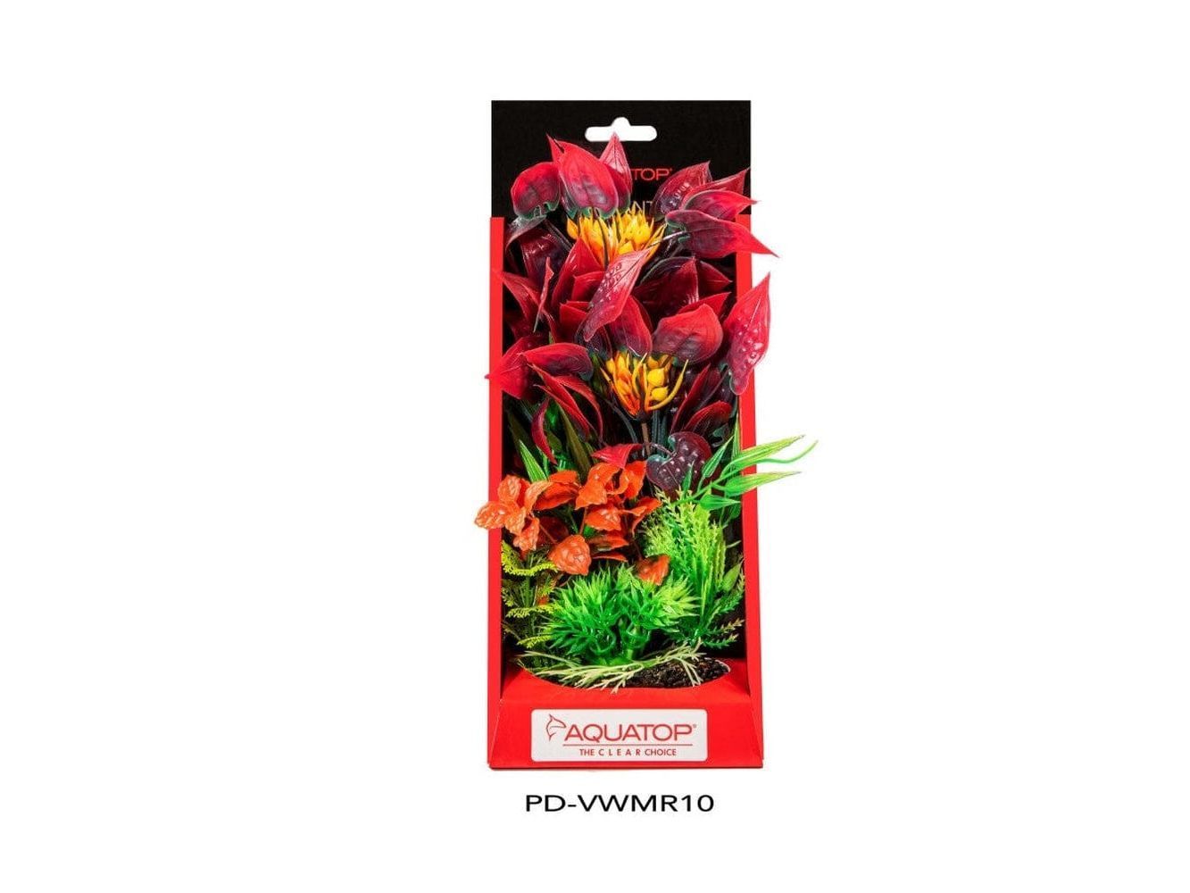 Aquatop Vibrant Wild Plant Mixed Red, 10 in Aquatic Decor Aquatop