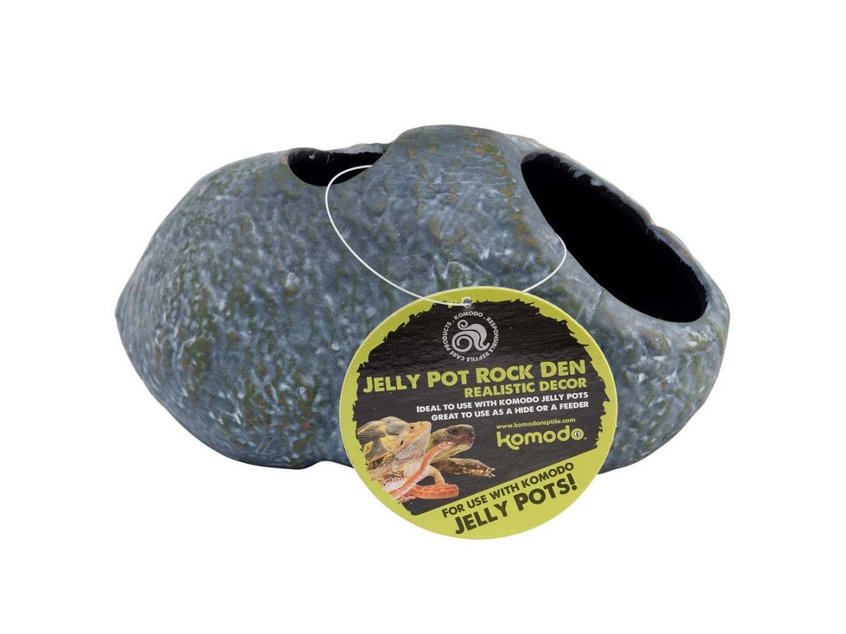 Komodo Jelly Pot Rock Den Terrarium Ornament Grey, 1ea/SM