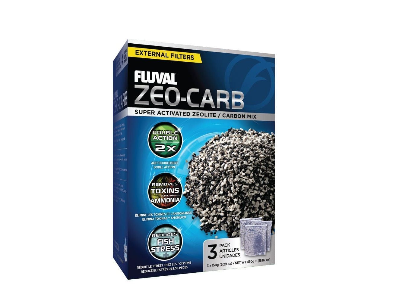 Fluval Zeo-Carb, 3pk Fish Supplies Fluval