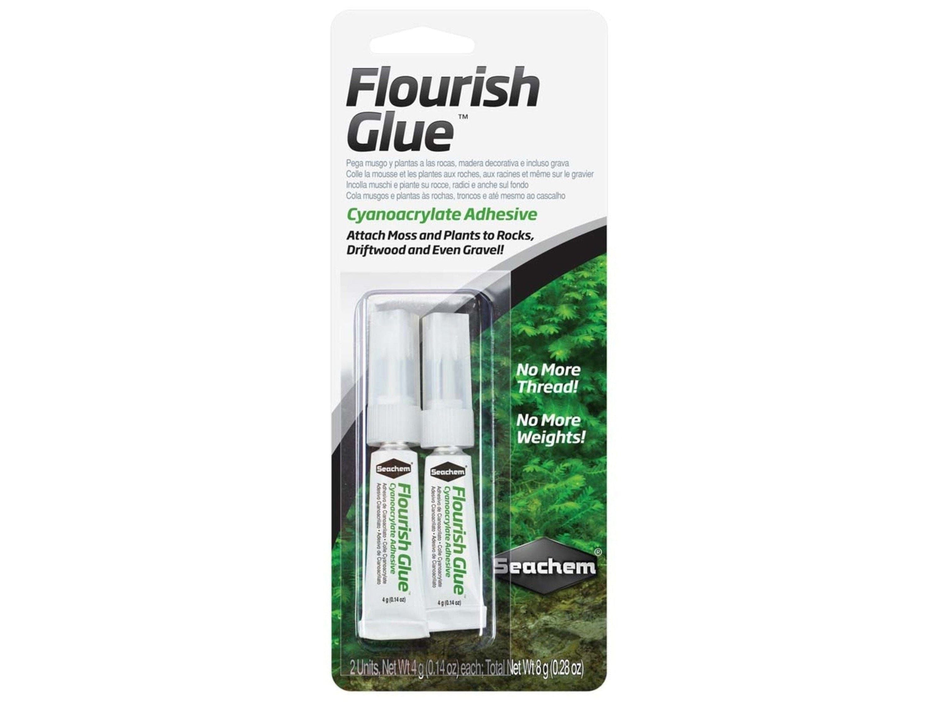 Seachem Flourish Glue Cyanoacrylate Adhesive Clear 1ea/4 g, 2 ct Fish Supplies Seachem